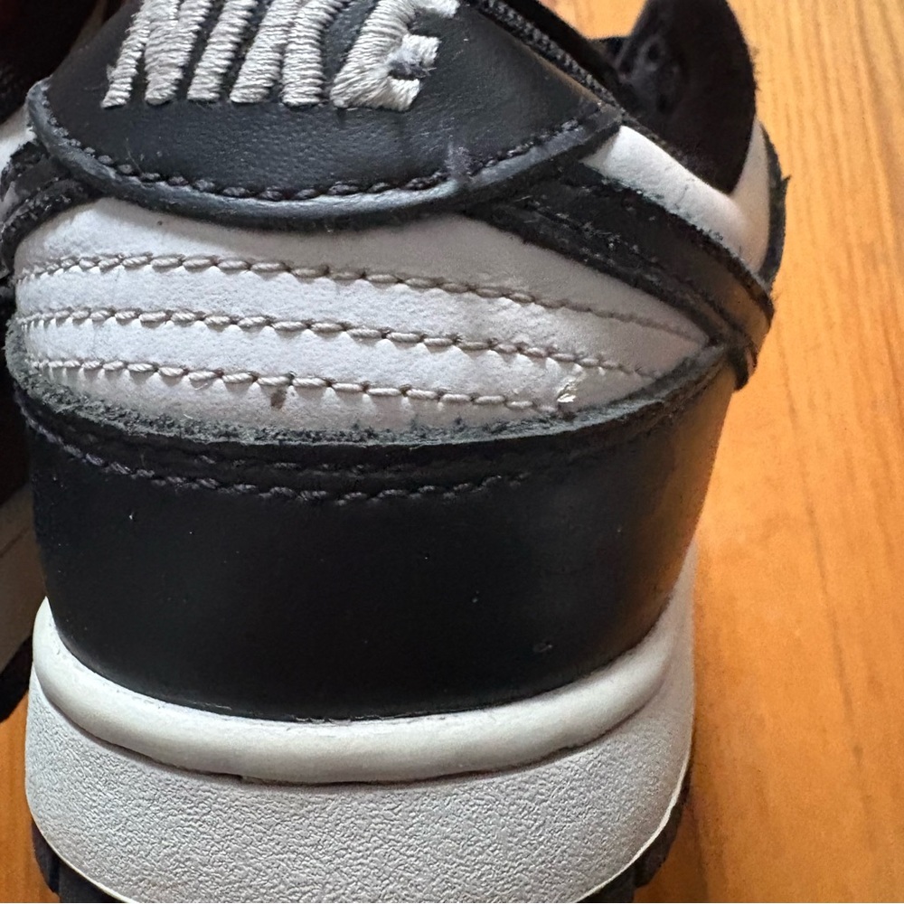 Nike Men's Dunk Low Retro Panda Black White Size 8 Leather - Picture 8 of 15